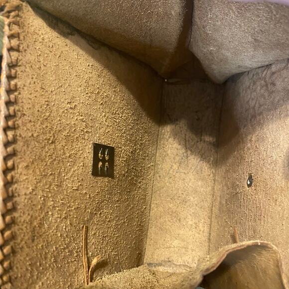 Vintage Handcrafted Embossed Leather Top Handle Bag – Artisan Signed western - Picture 8 of 8